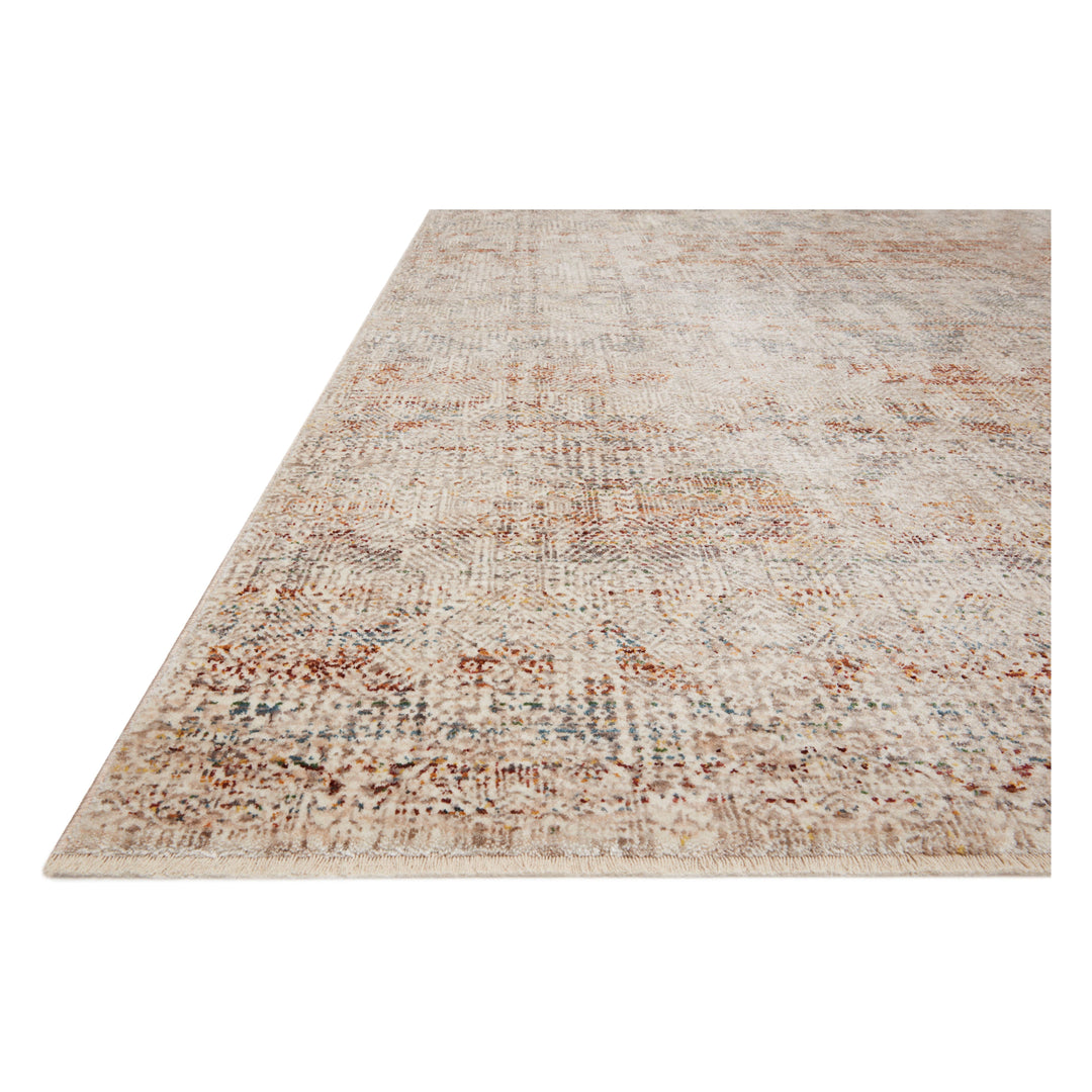 Loloi Lourdes Ivory / Spice 5'-3" x 7'-9" Area Rug