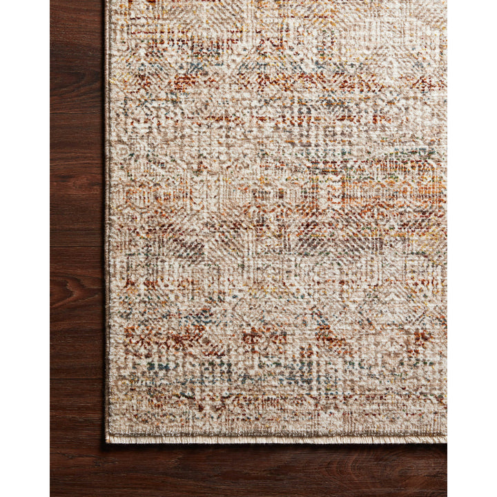 Loloi Lourdes Ivory / Spice 5'-7" x 5'-7" Round Area Rug