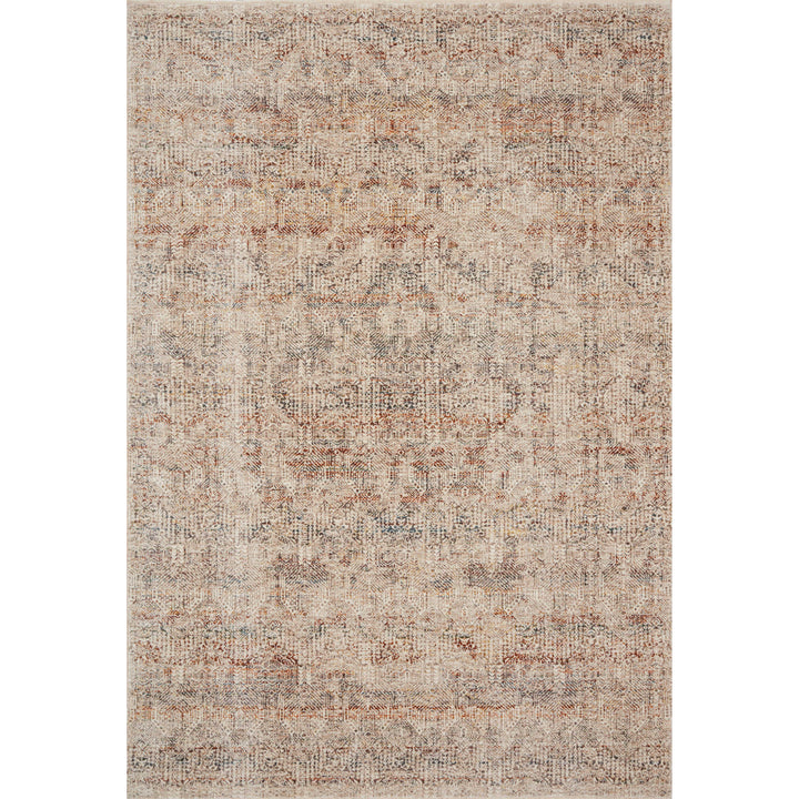 Loloi Lourdes Ivory / Spice 2'-8" x 2'-8" Round Accent Rug