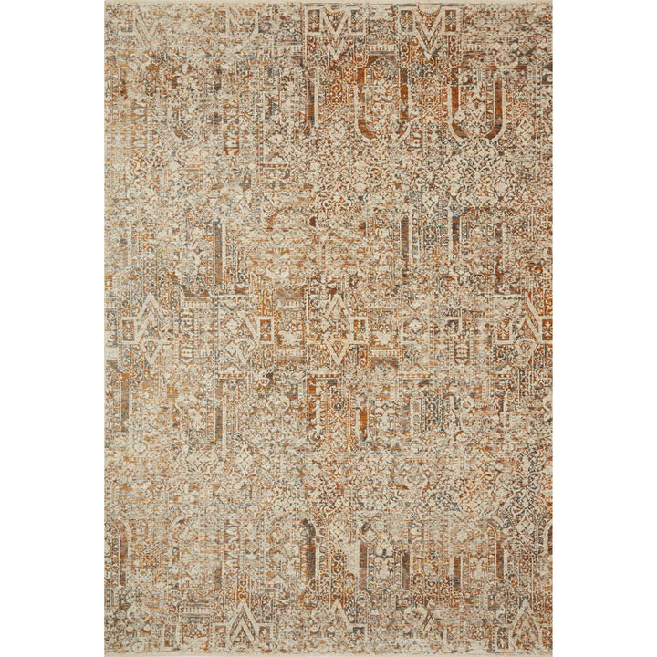 Loloi Lourdes Ivory / Orange 18" x 18" Sample Rug