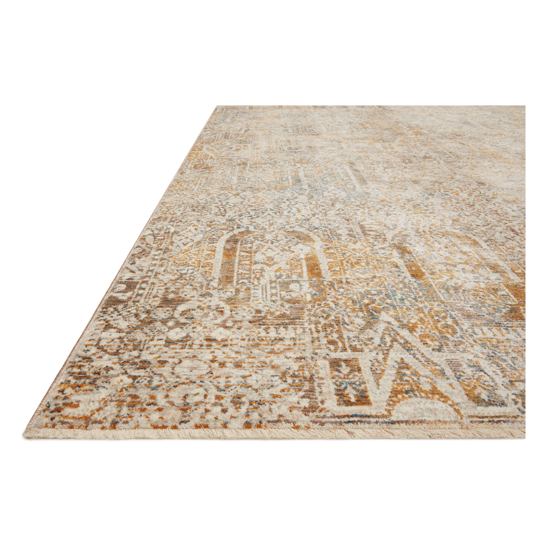 Loloi Lourdes Ivory / Orange 18" x 18" Sample Rug