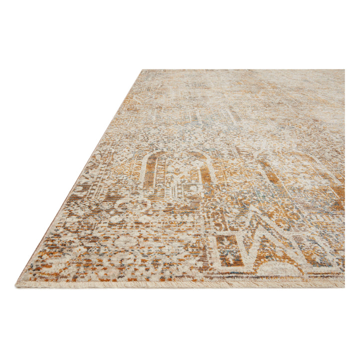 Loloi Lourdes Ivory / Orange 18" x 18" Sample Rug