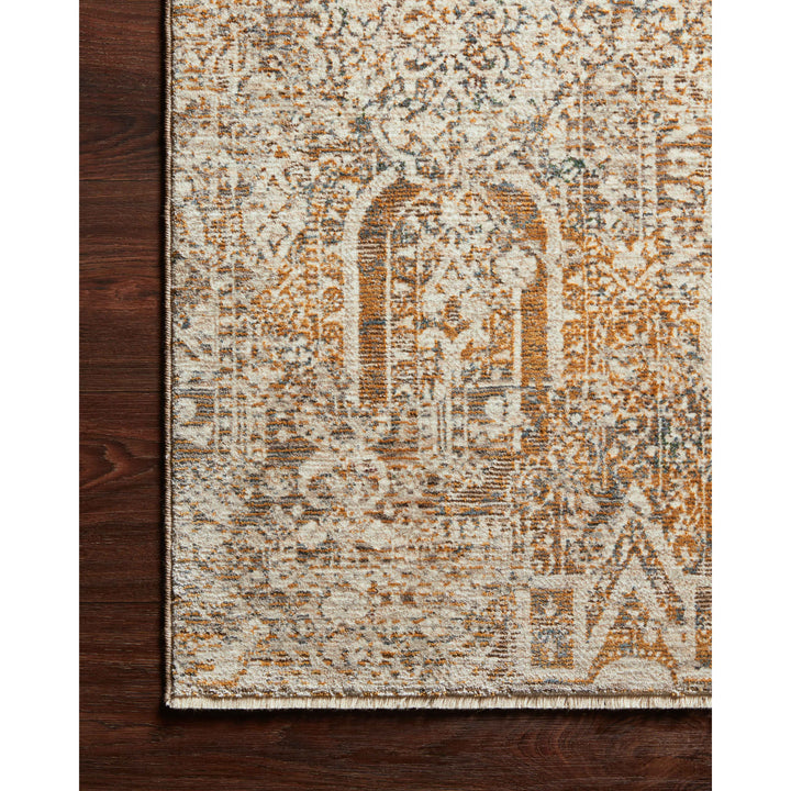 Loloi Lourdes Ivory / Orange 18" x 18" Sample Rug