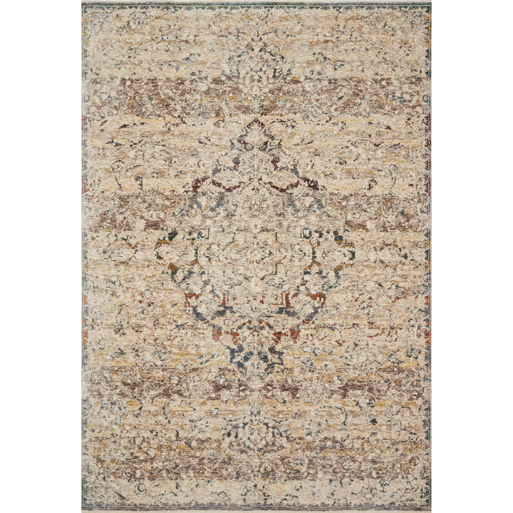 Loloi Lourdes Ivory / Multi 5'-7" x 5'-7" Round Area Rug