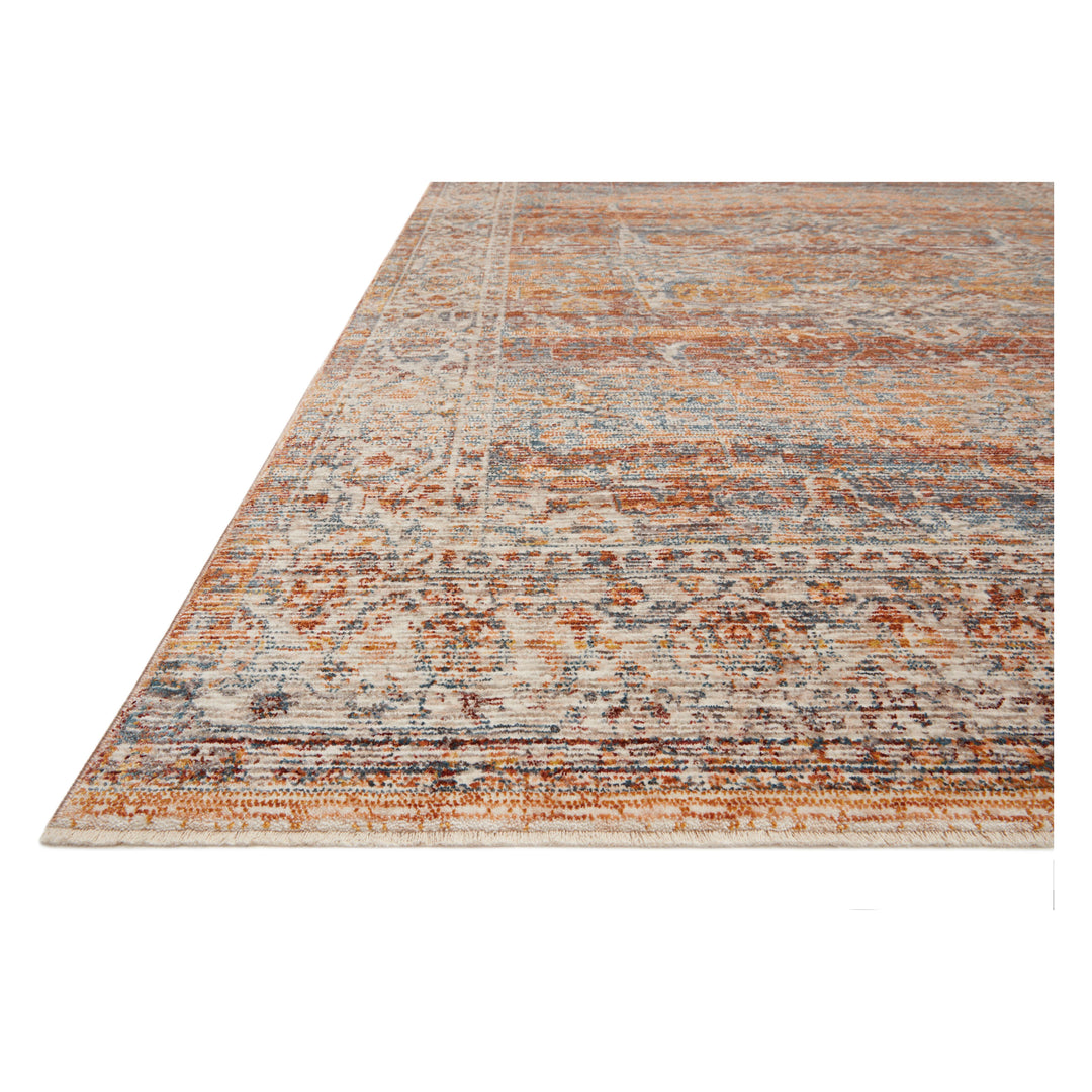 Loloi Lourdes Tangerine / Ocean 2'-7" x 7'-9" Runner Rug