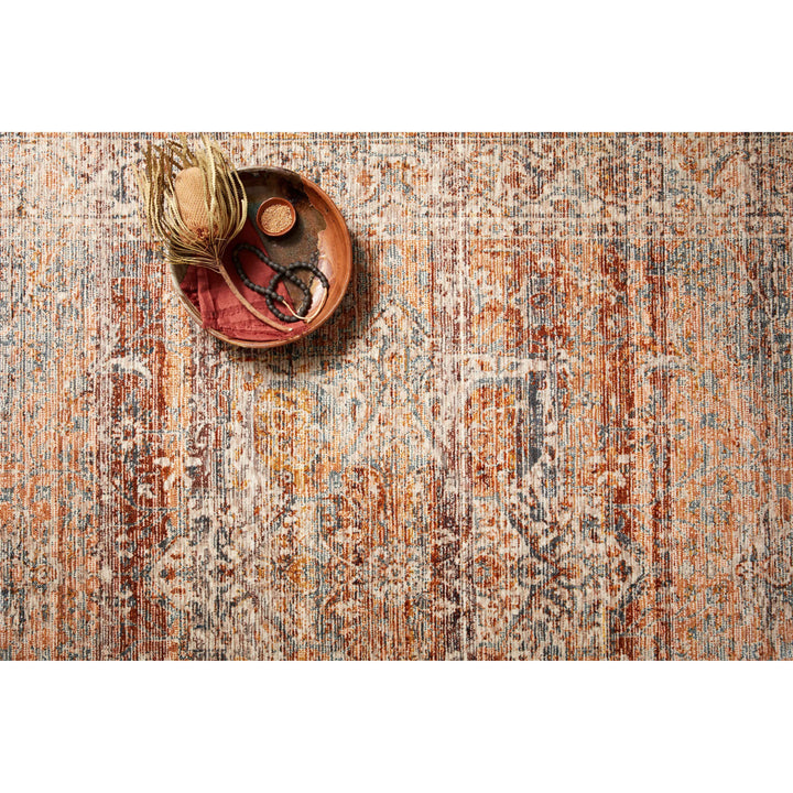 Loloi Lourdes Tangerine / Ocean 11'-6" x 15'-7" Area Rug