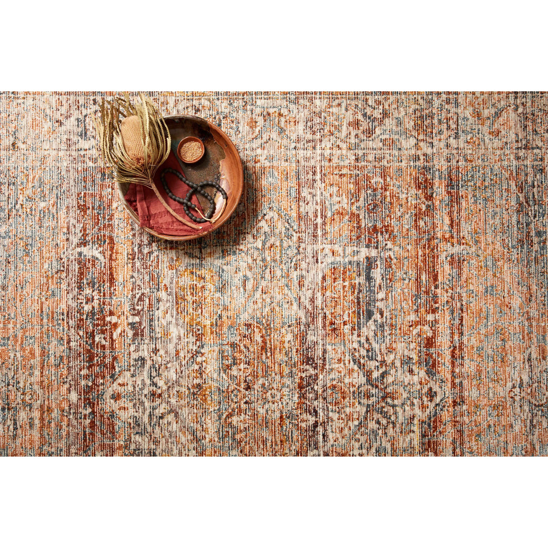 Loloi Lourdes Tangerine / Ocean 9'-6" x 13'-1" Area Rug