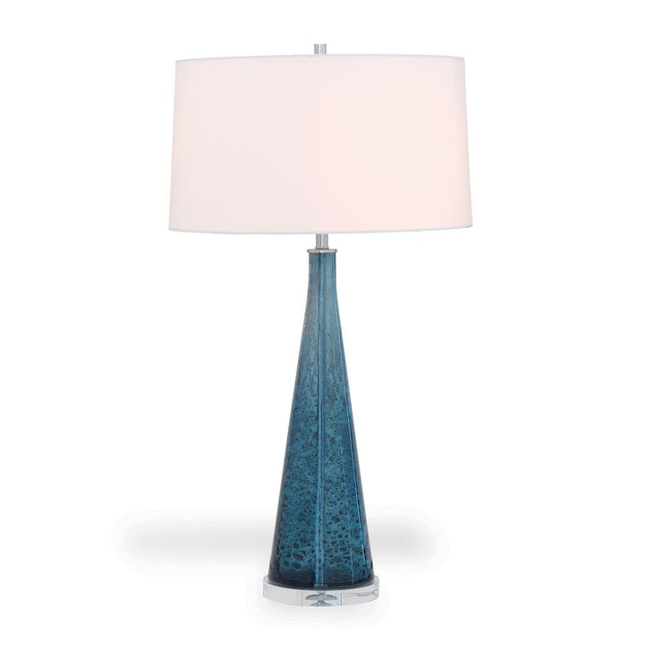 Table Lamps London Smoke Blue Glass Lamp 33"H