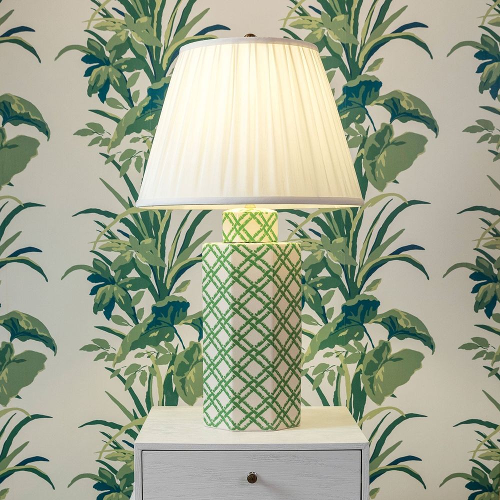 Table Lamps Bamboo Trellis Hex Lamp