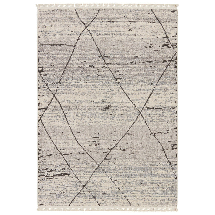 Jaipur Living Imani Trellis Gray/ White Area Rug (6'7"X9'6")