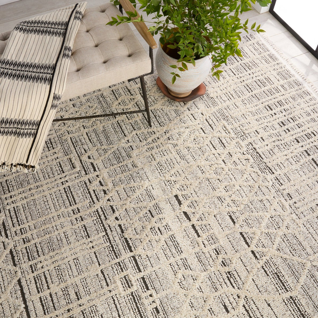 Jaipur Living Caiya Trellis Cream/ Gray Runner Rug (3'X8')