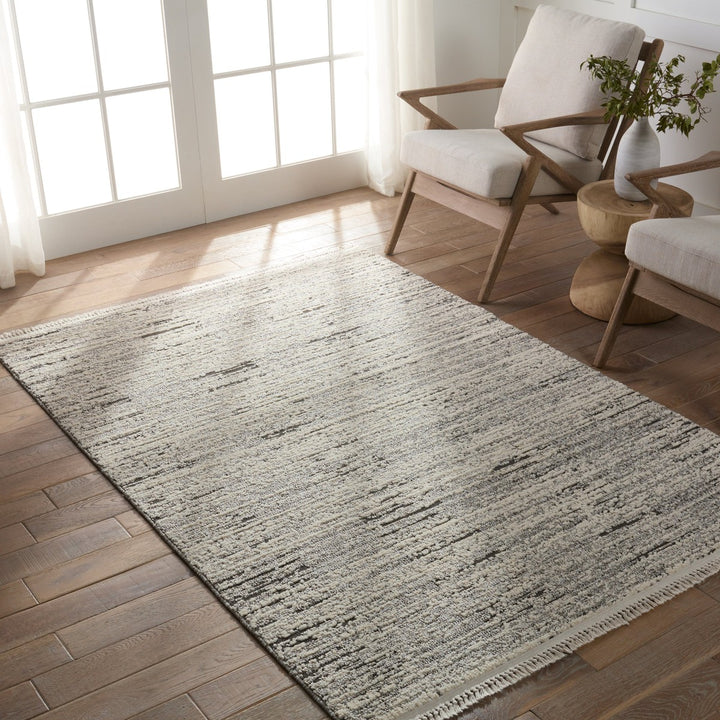 Jaipur Living Duna Striped Gray/ Cream Area Rug (6'7"X9'6")