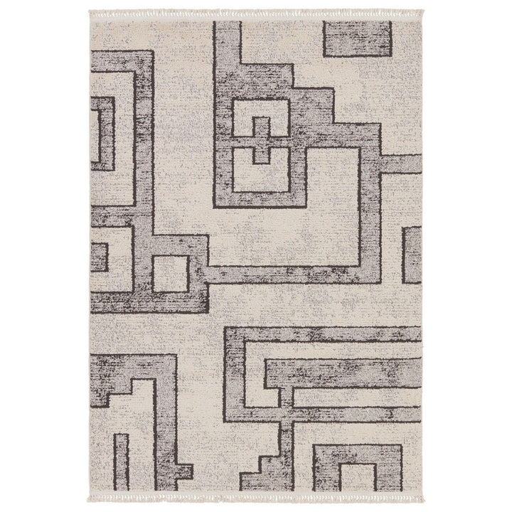 Jaipur Living Bungalow Geometric Gray/ Cream Area Rug (9'X12')