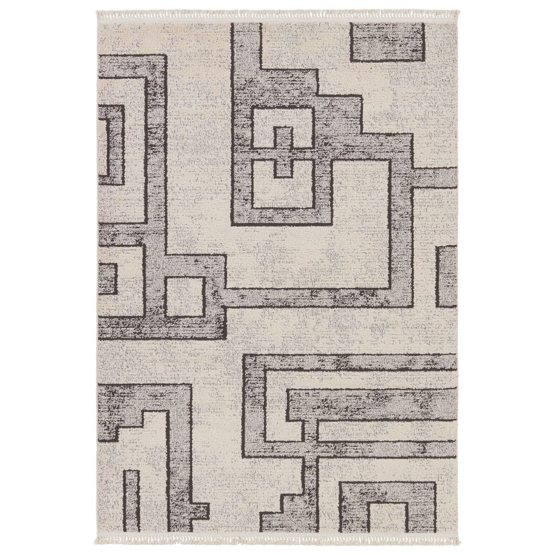 Jaipur Living Bungalow Geometric Gray/ Cream Area Rug (4'X6')