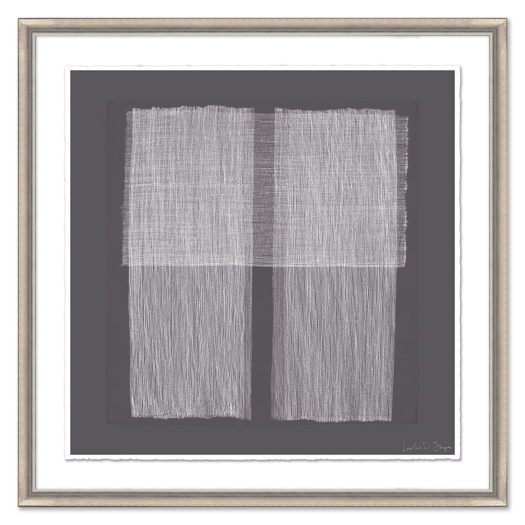 Plum Crosshatchings, Square III by Soicher Marin