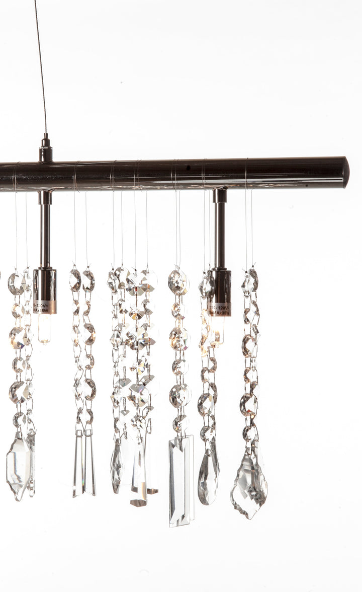 Glamorous Linear Crystal Suspension Light-France & Son-LS30181-Chandeliers-2-France and Son