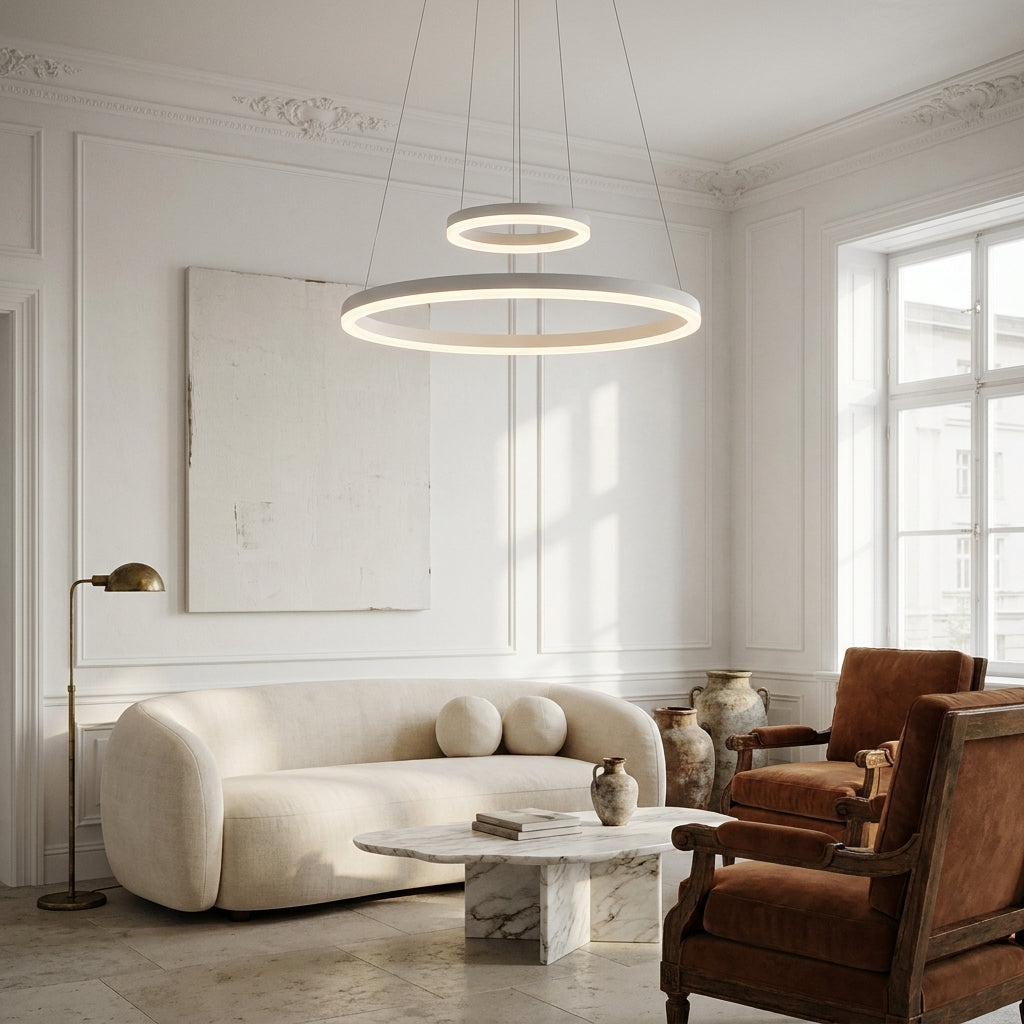 Tiered Halo Suspension Lamp