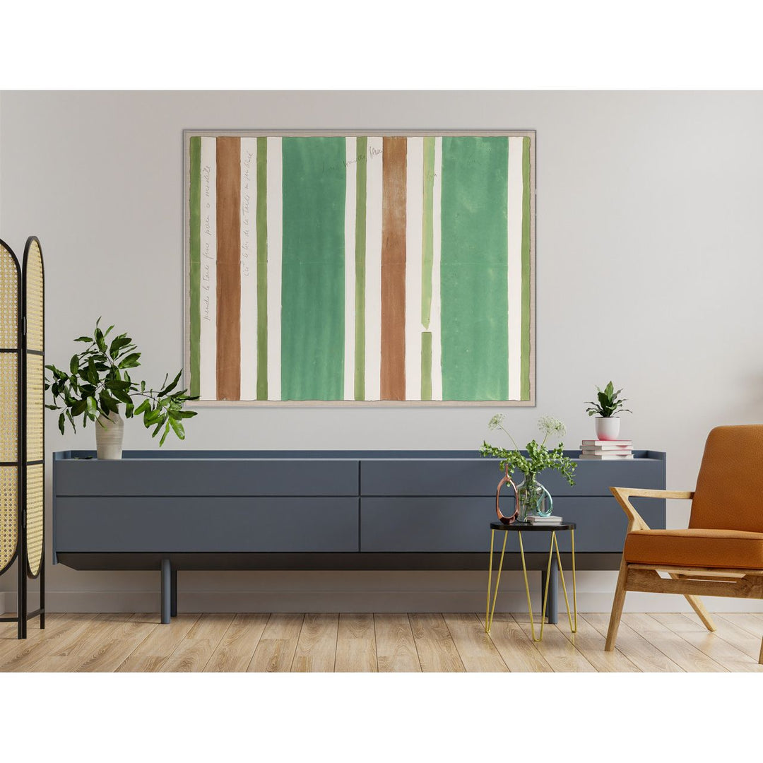 PM-23-0192 Paule Marrot, Green Brown Stripes detail by Soicher Marin