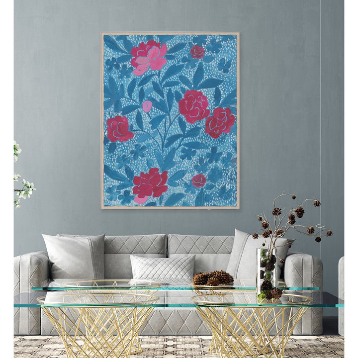 PM-23-0211 Paule Marrot, Floral Blue detail by Soicher Marin