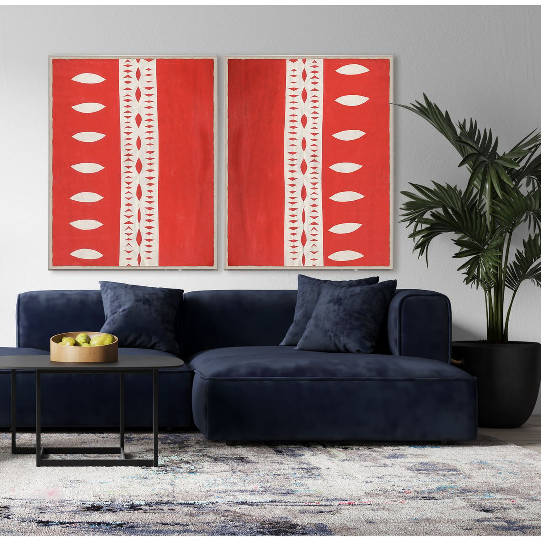 PM-23-0242 Paule Marrot, Striped Abstract 1 detail by Soicher Marin