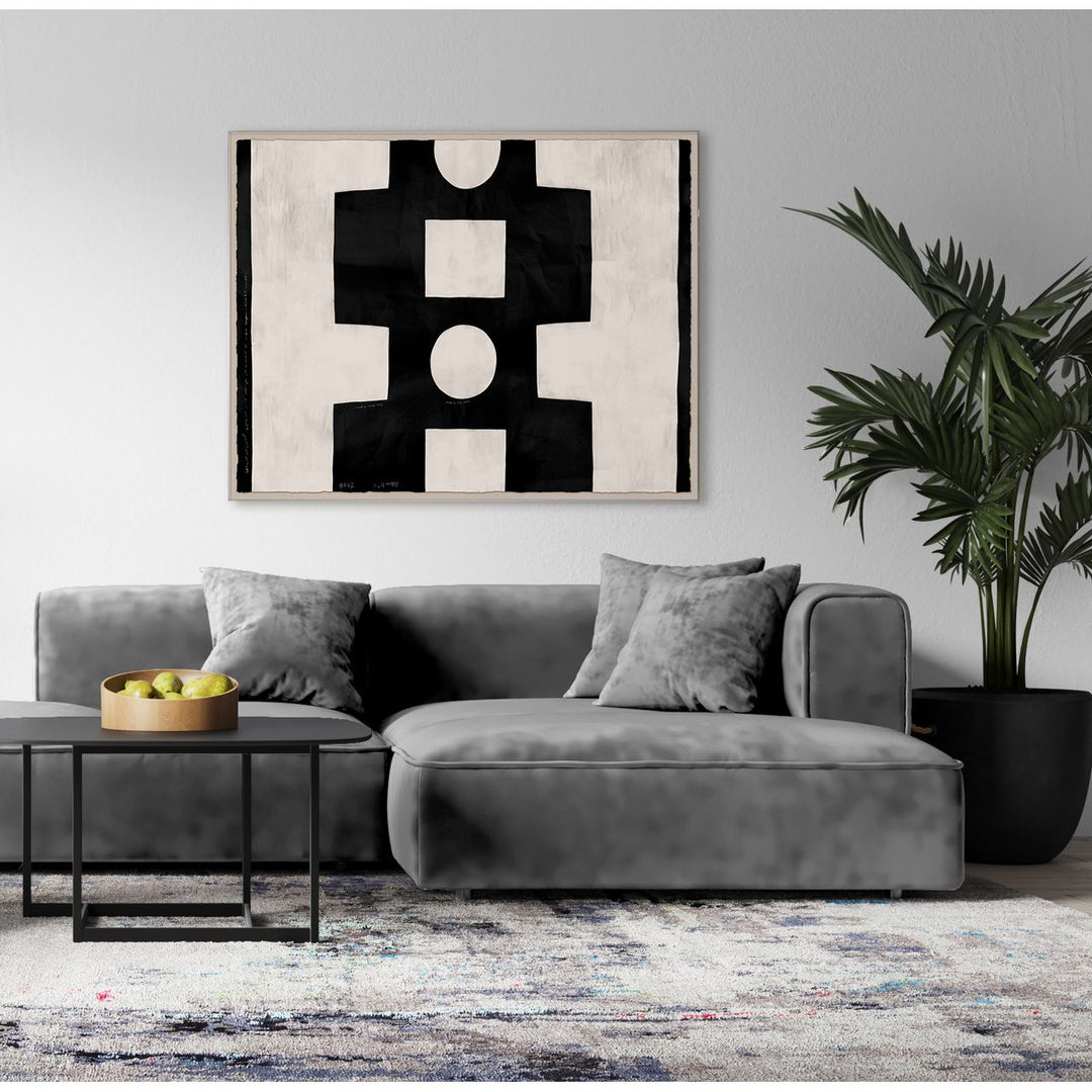 PM-23-0254 Paule Marrot, White and Black Abstract detail by Soicher Marin