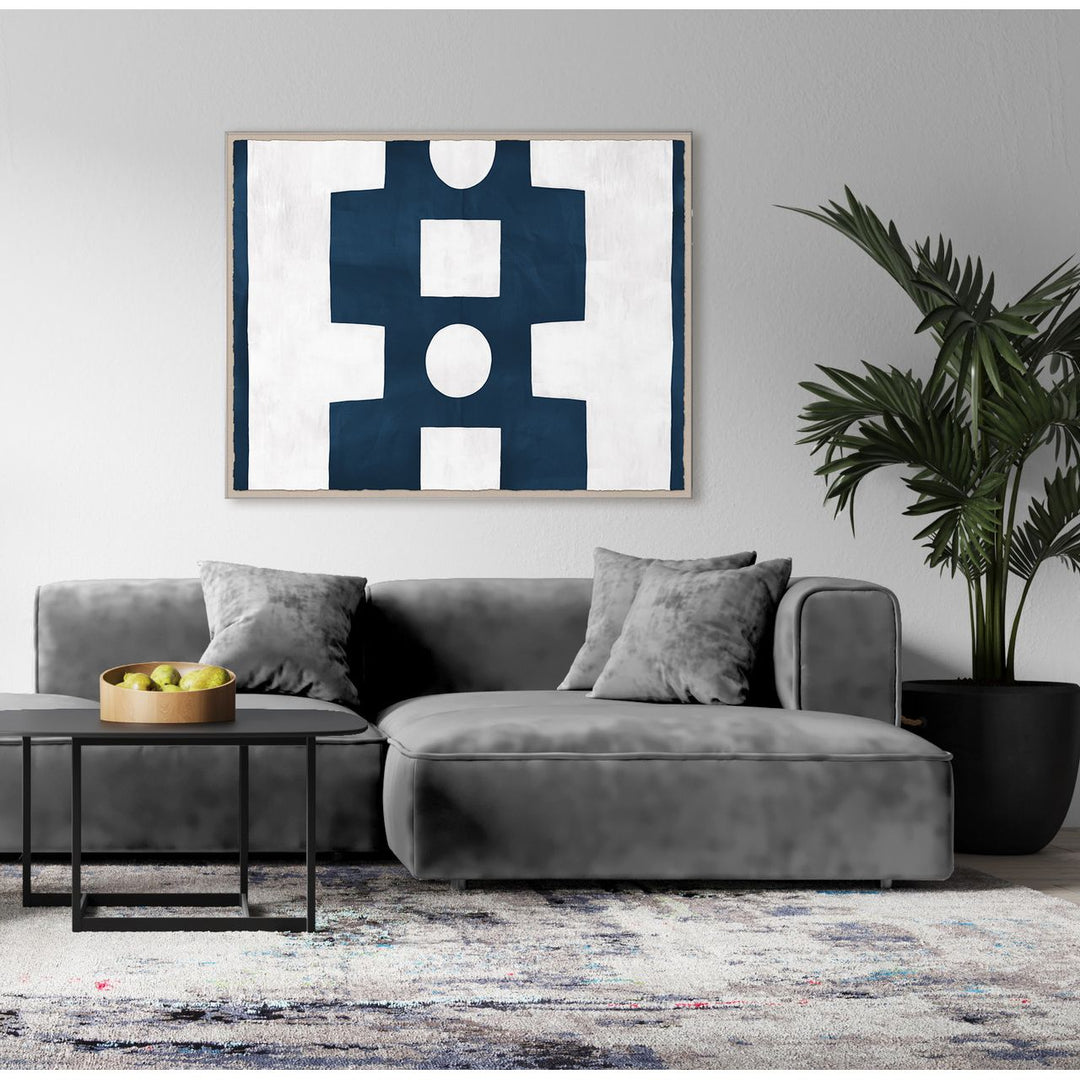PM-23-0261 Paule Marrot, Blue and White Abstract detail by Soicher Marin