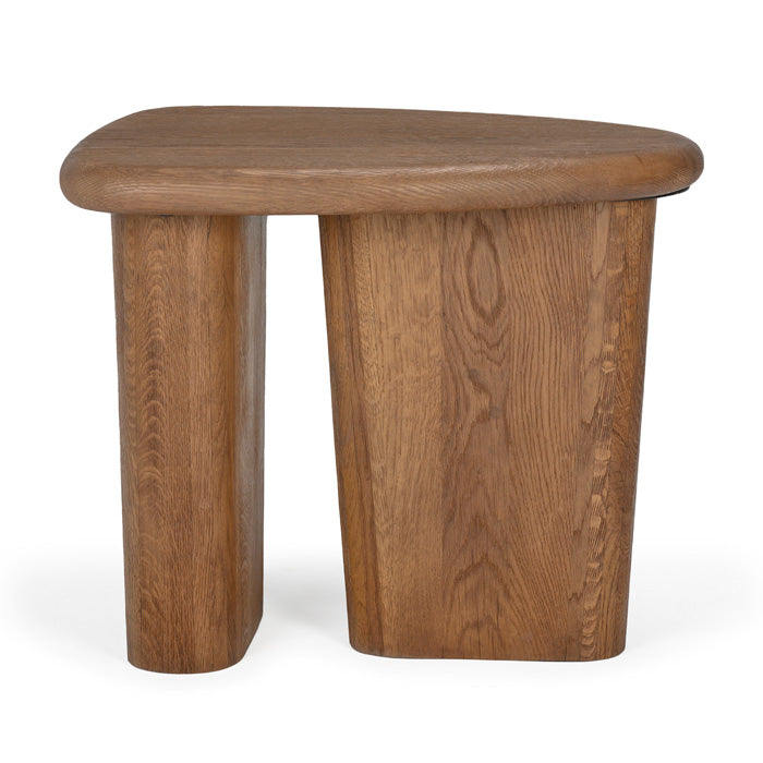 Laurel Solid Oak Wood Side Table-Union Home Furniture-UNION-LVR00267-Side Tables-3-France and Son