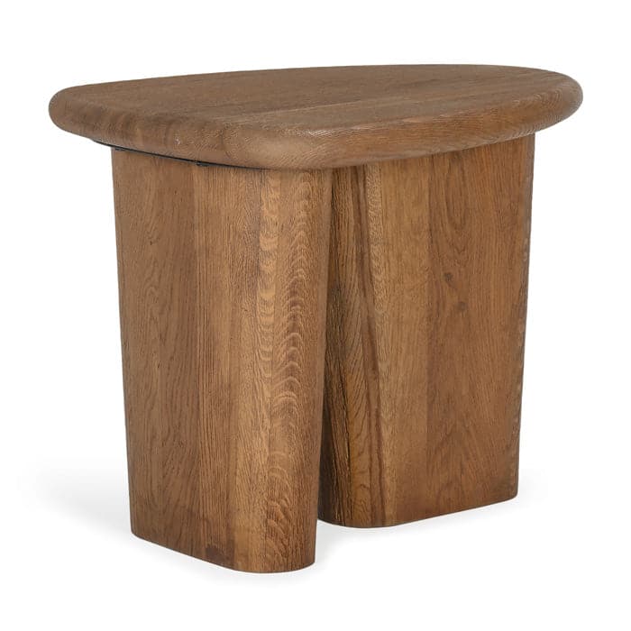 Laurel Solid Oak Wood Side Table – France & Son