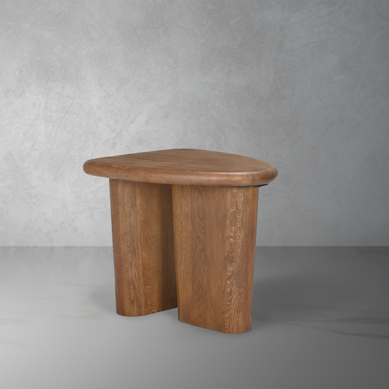 Laurel Solid Oak Wood Side Table – France & Son