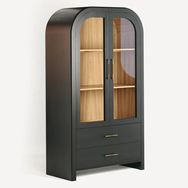Liam Solid Wood Tall Cabinet
