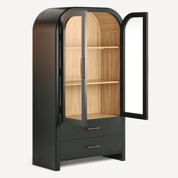 Liam Solid Wood Tall Cabinet