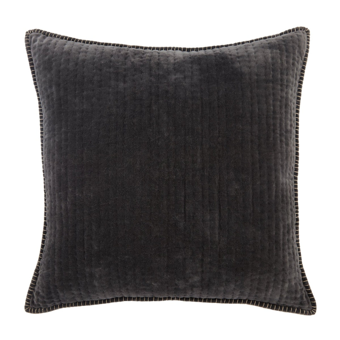 Jaipur Living Beaufort Solid Dark Gray/ White Down Pillow (26" Square)