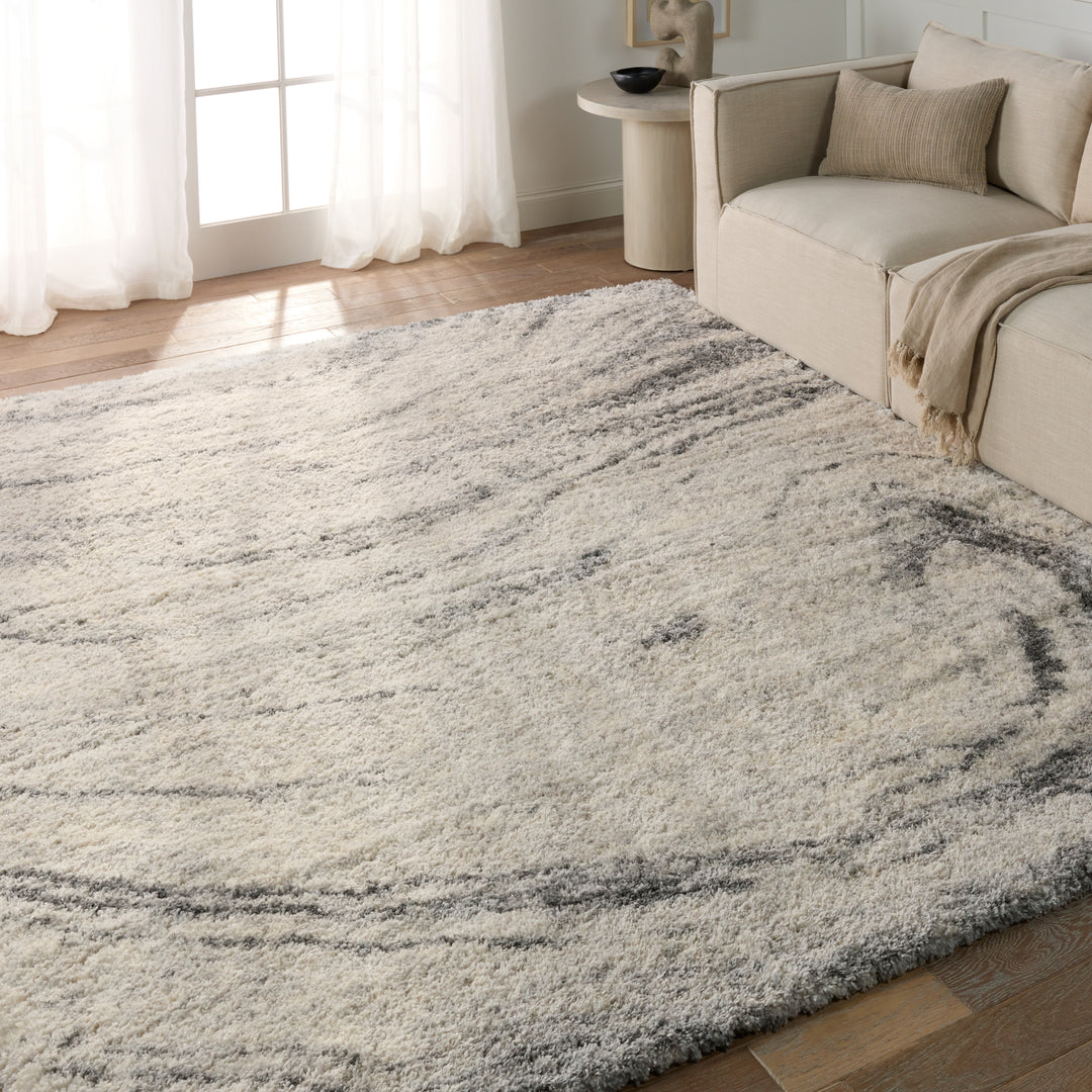 Jaipur Living Windsor Abstract Gray/ Cream Area Rug (5'3"X7'7")