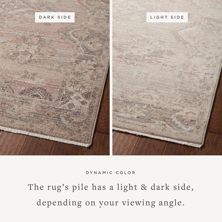 Loloi Lyra Blush / Dove 9'-3" x 13' Area Rug