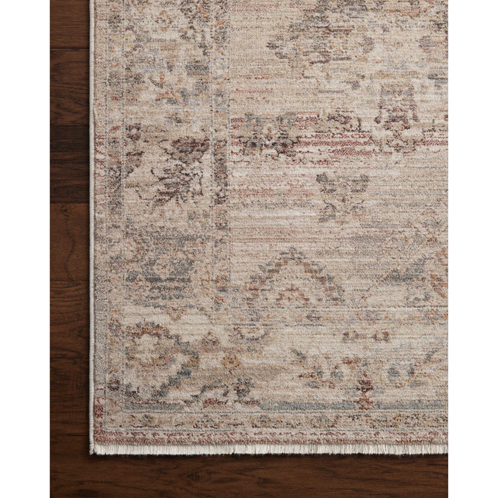 Loloi Lyra Blush / Dove 7'-10" x 7'-10" Round Area Rug