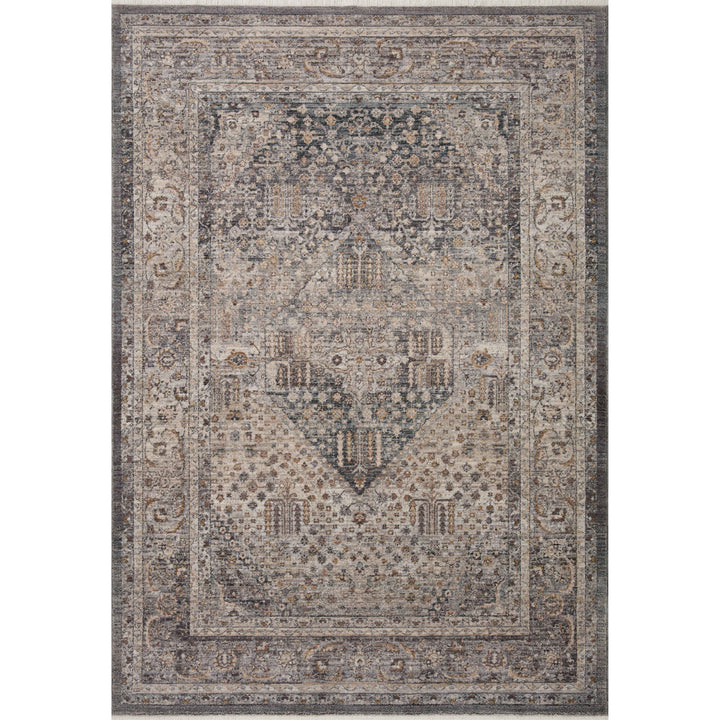 Loloi Lyra Denim / Pebble 7'-10" x 7'-10" Round Area Rug