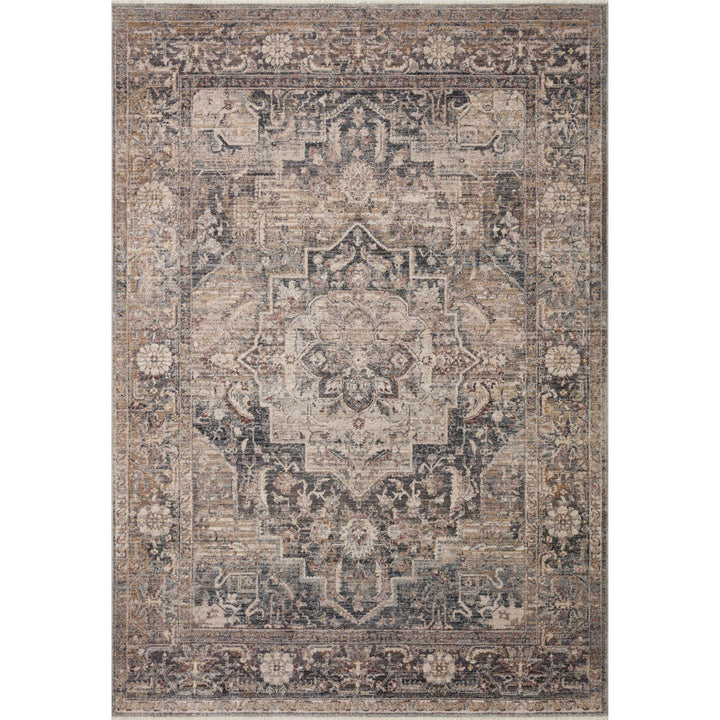 Loloi Lyra Denim / Sand 7'-10" x 7'-10" Round Area Rug