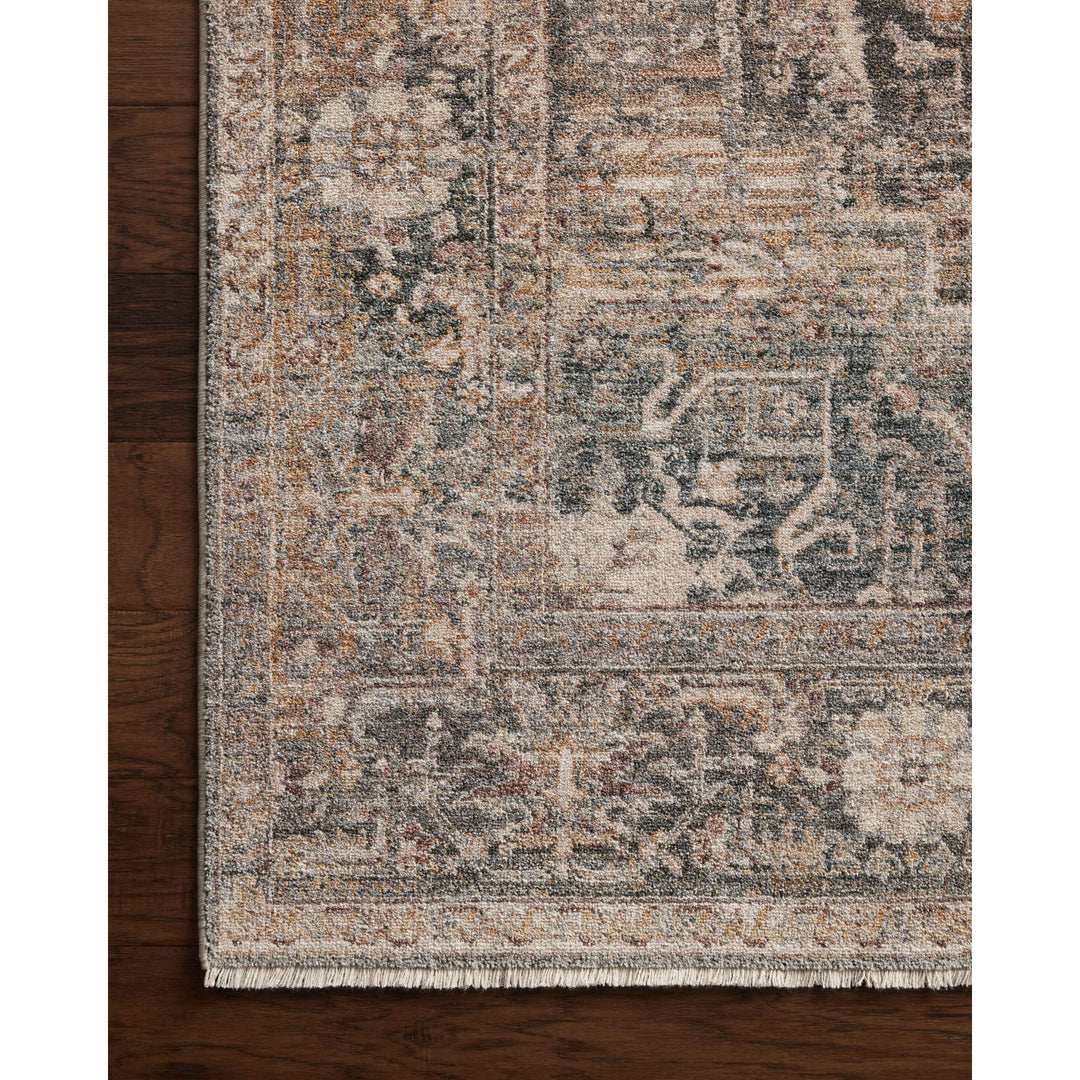 Loloi Lyra Denim / Sand 7'-10" x 7'-10" Round Area Rug