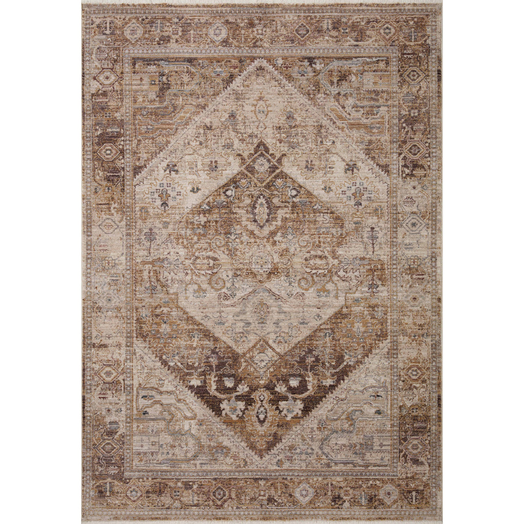 Loloi Lyra Natural / Mocha 4'-0" x 5'-7" Accent Rug