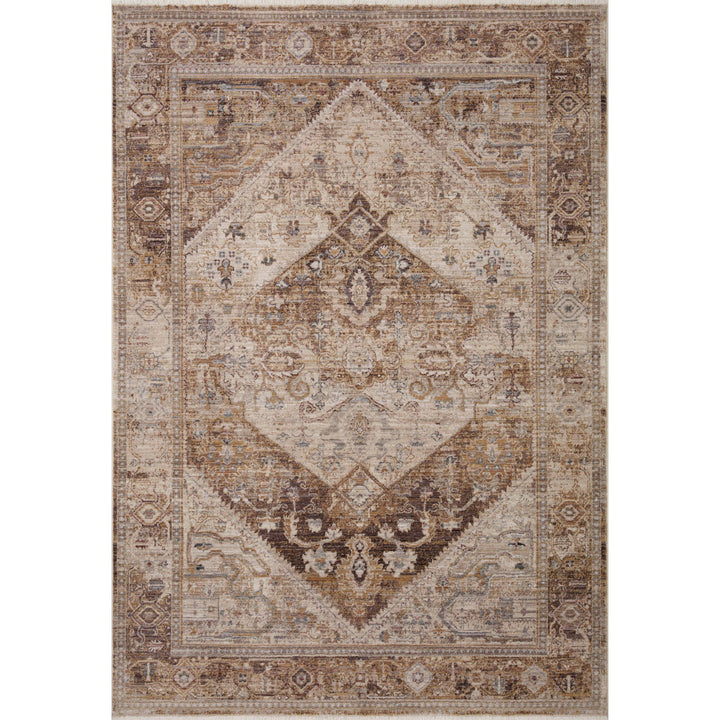 Loloi Lyra Natural / Mocha 4'-0" x 5'-7" Accent Rug