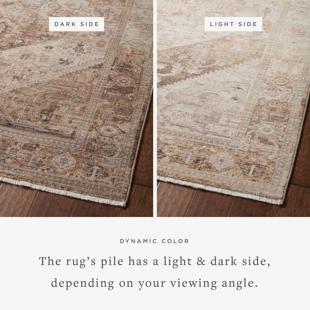 Loloi Lyra Natural / Mocha 2'-7" x 12'-0" Runner Rug