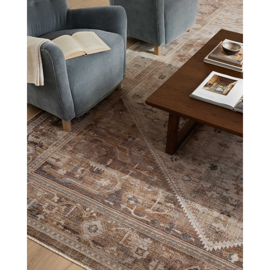 Loloi Lyra Natural / Mocha 2'-7" x 12'-0" Runner Rug