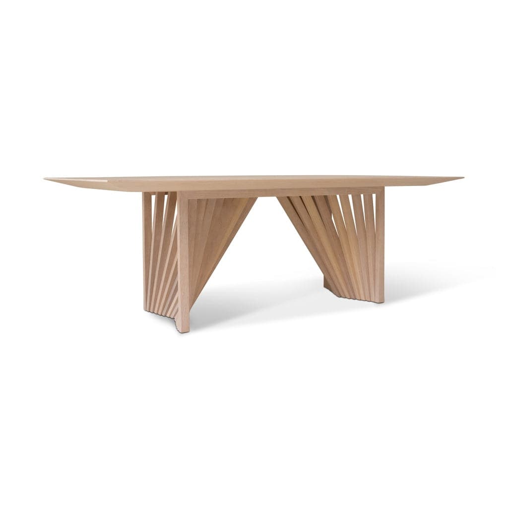 Laguna Dining Table-Urbia-URBIA-BSM-99026-06-Dining TablesOff White - Nogal-Glass Top-9-France and Son