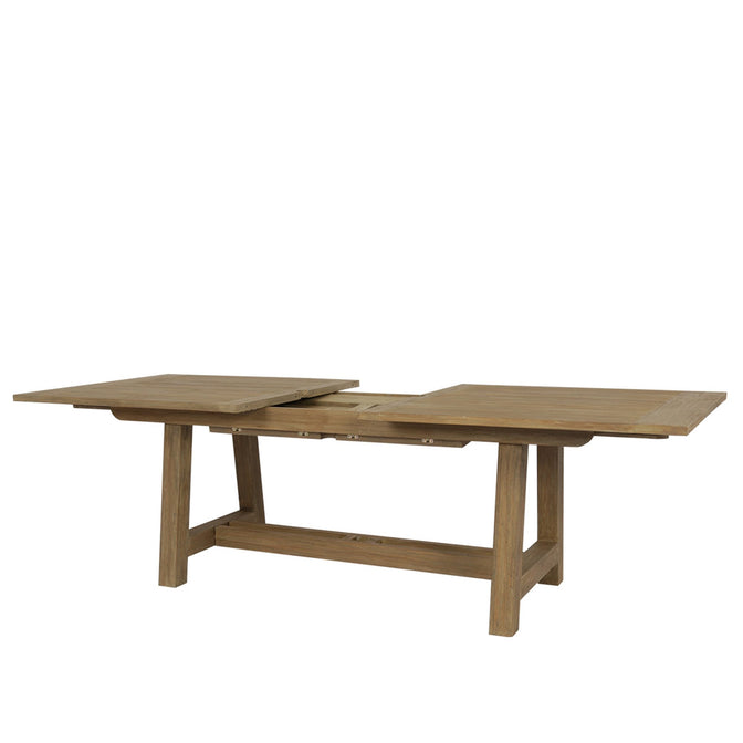 Coastal Teak 79"-118" Dining Table With Leaf Extension-Sunset West-SUNSET-5501-T79-118-Dining Tables-2-France and Son