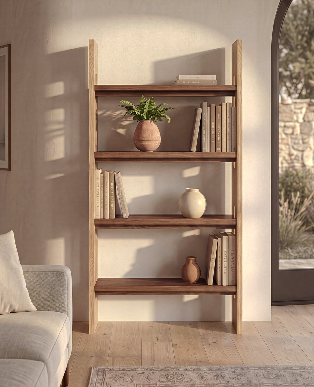 Co.House Leo Oak & Walnut Bookcase