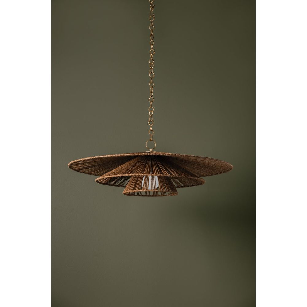 Levan Pendant - Vintage Gold Leaf