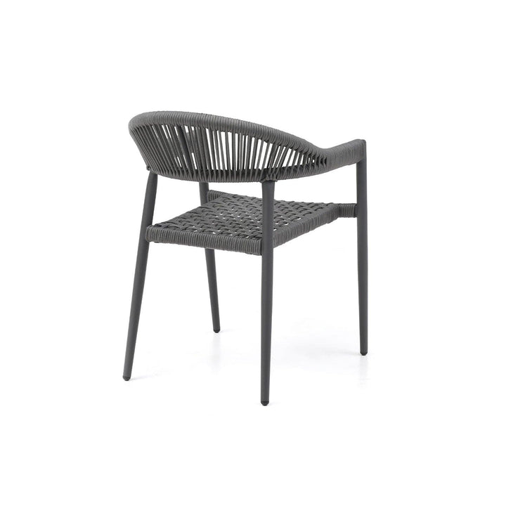 Leyla Outdoor Dining Armchair-Whiteline Modern Living-WHITELINE-DAC1677-GRY-Outdoor Dining Chairs-3-France and Son