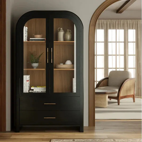 Liam Solid Wood Tall Cabinet