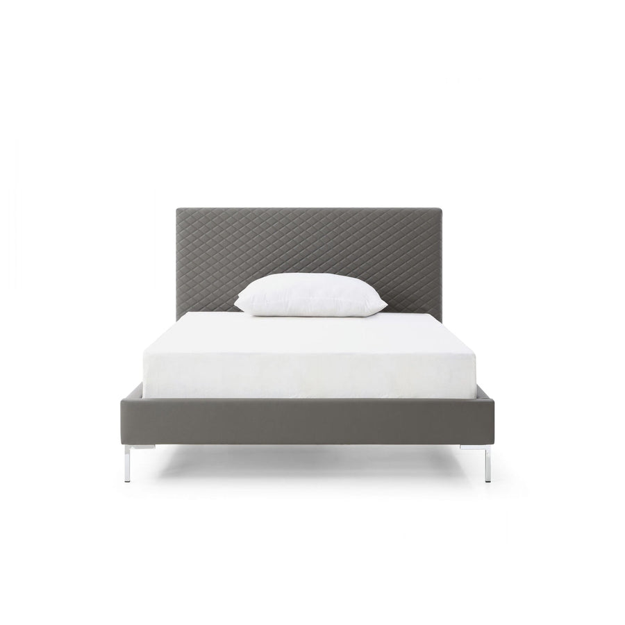 Liz Full Bed-Whiteline Modern Living-WHITELINE-BF1689P-DGRY-BedsDark Grey-1-France and Son
