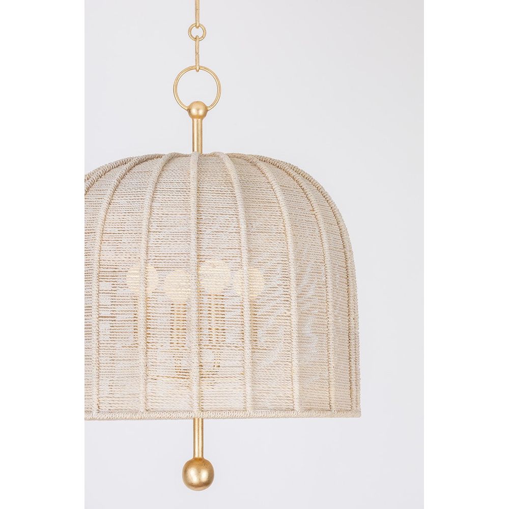 Lonnie Pendant - Vintage Gold Leaf - Large